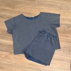 DAVI & DANI Blue Short Sleeve 2 Piece Set